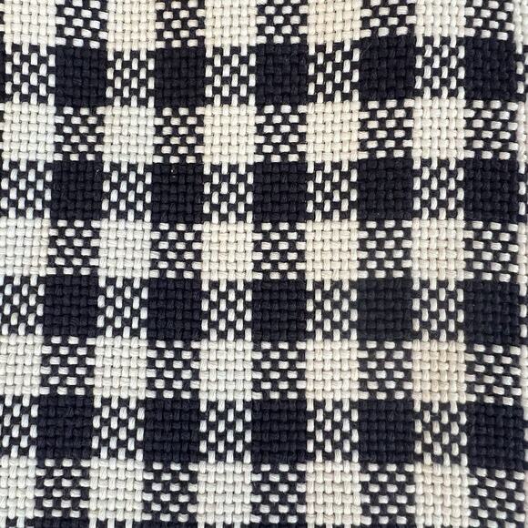 Mother of Pearl checkered tweed gingham mock neck top with side slits sz 4 - Picture 10 of 10